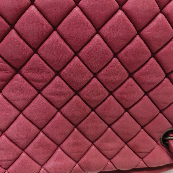 JUST MADEMOISELLE Medium Quilted Calfskin Red