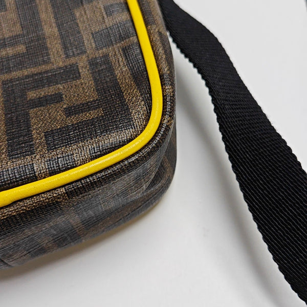 Coated Canvas Shoulder Bag Small Black