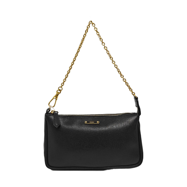 Calfskin Top Handle Bag Black