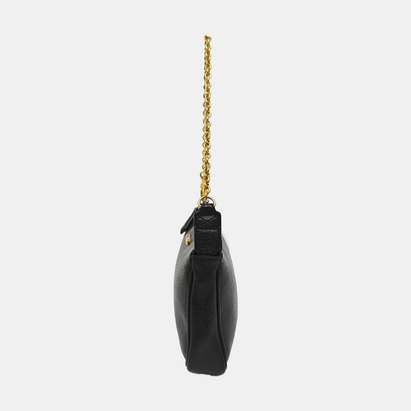 Calfskin Top Handle Bag Black