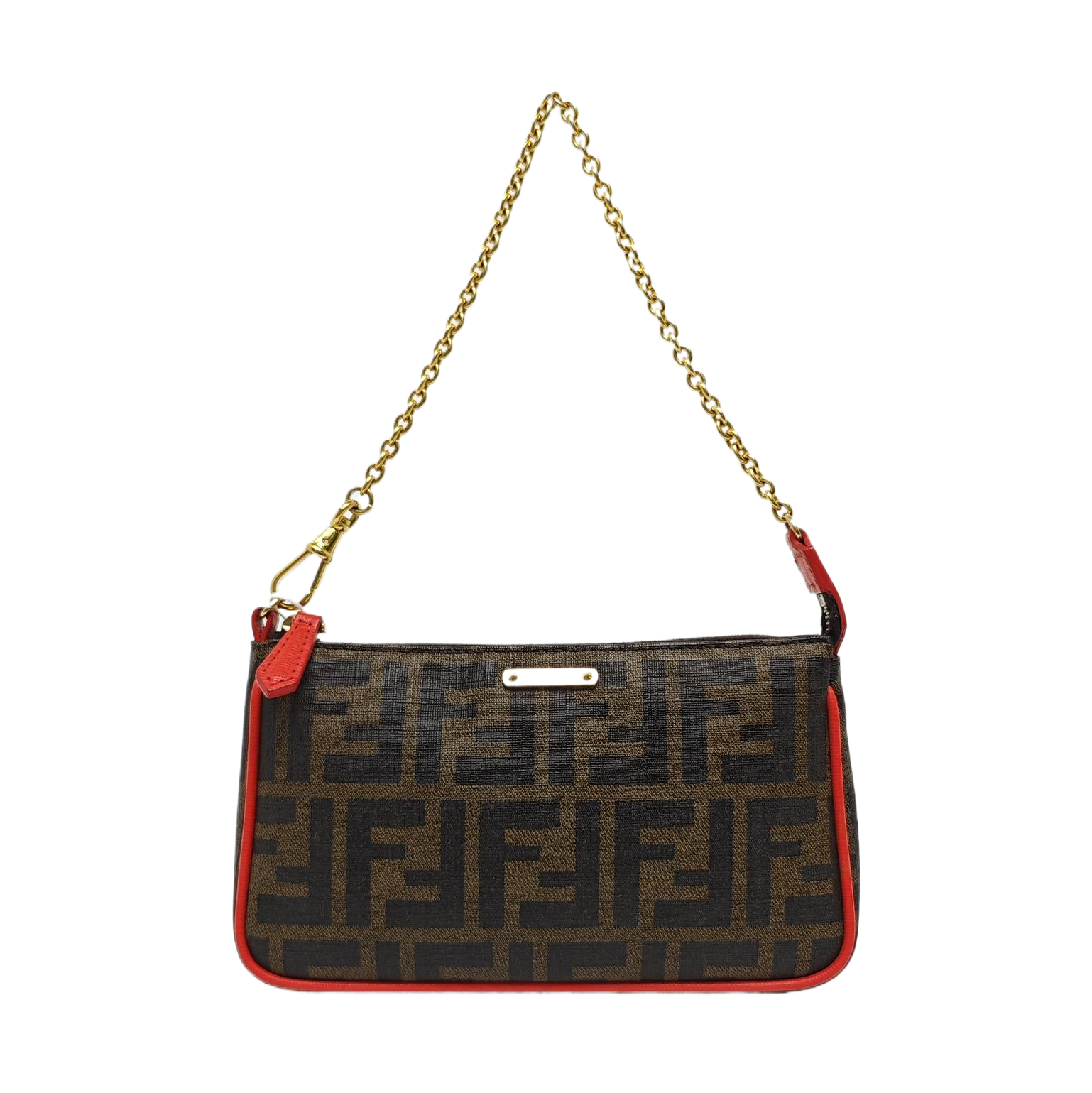Coated Canvas Top Handle Bag Brown