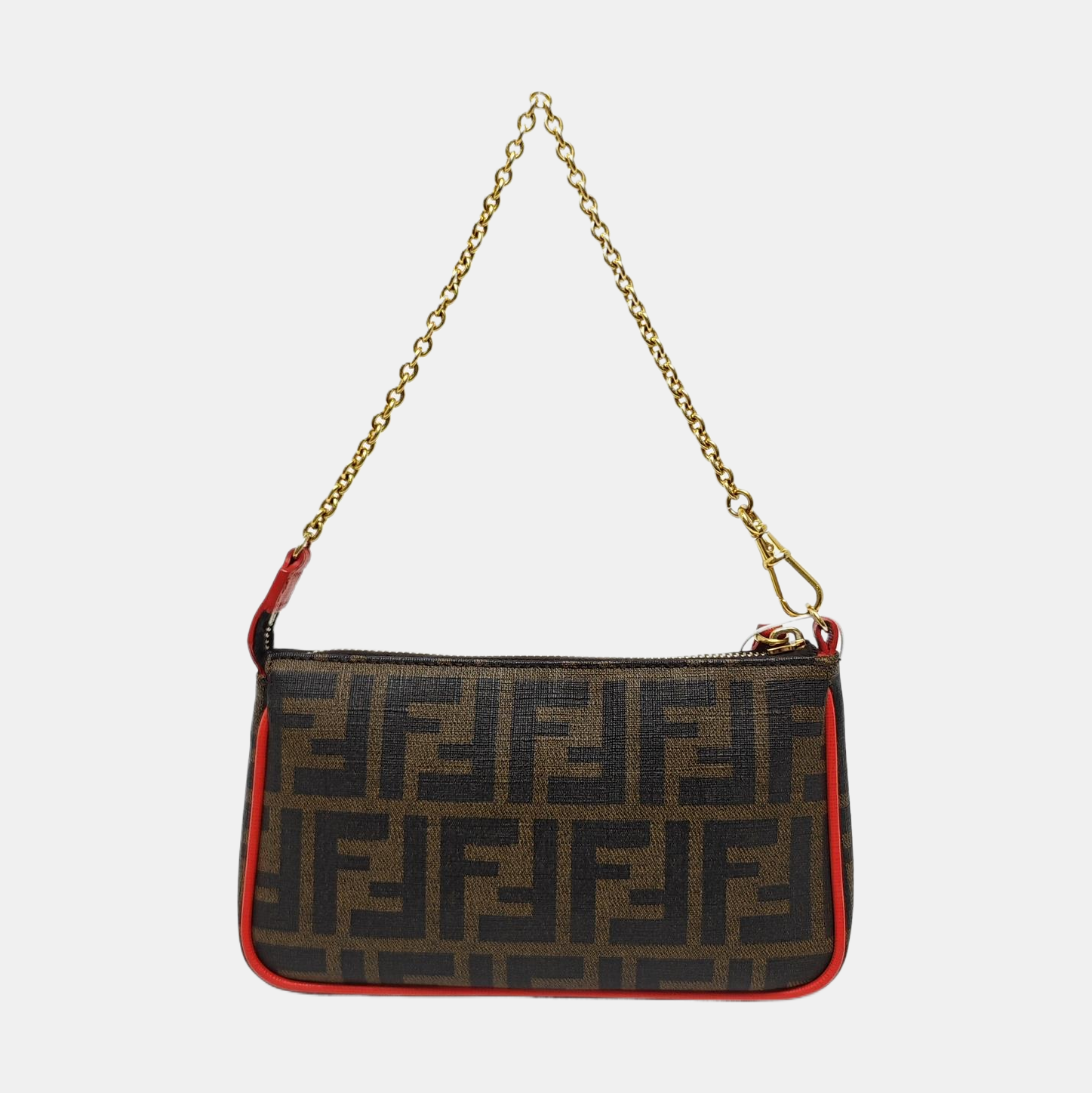 Coated Canvas Top Handle Bag Brown