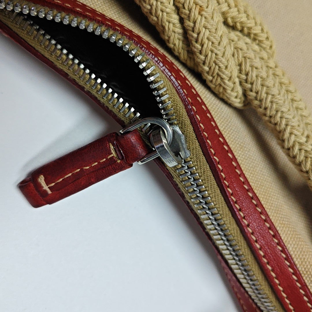 Canvas Top Handle Bag Beige