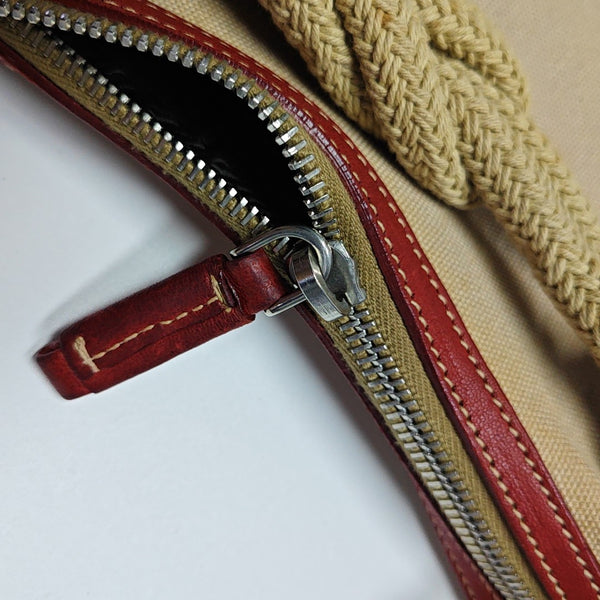 Canvas Top Handle Bag Beige