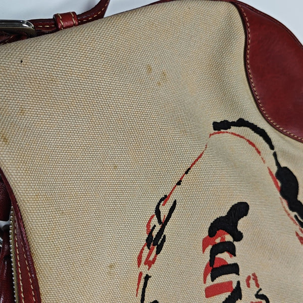 Canvas Top Handle Bag Beige