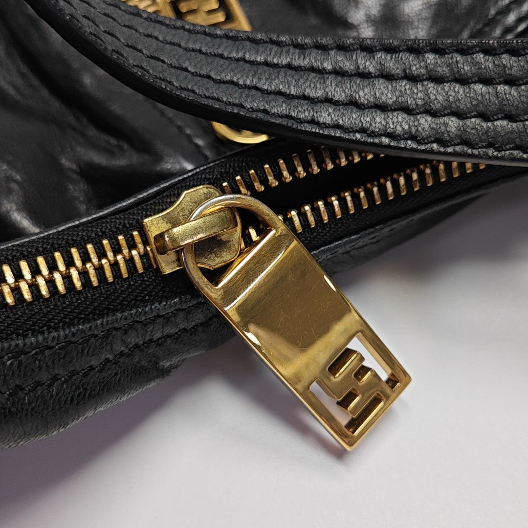 Calfskin Top Handle Bag Black