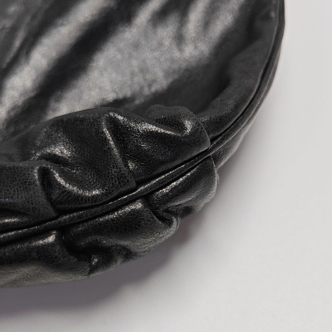 Calfskin Top Handle Bag Black