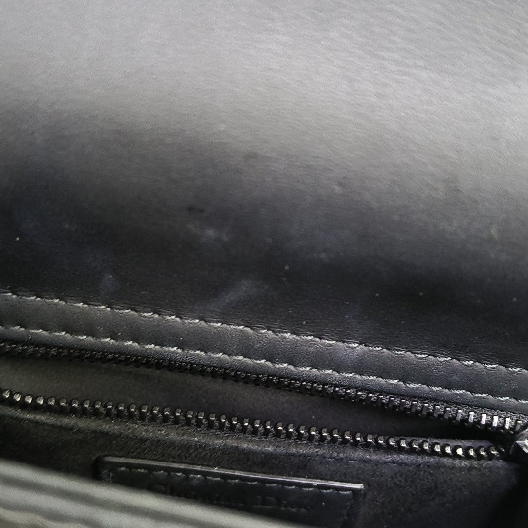 Lady Dior Mini Cannage Calfskin Black