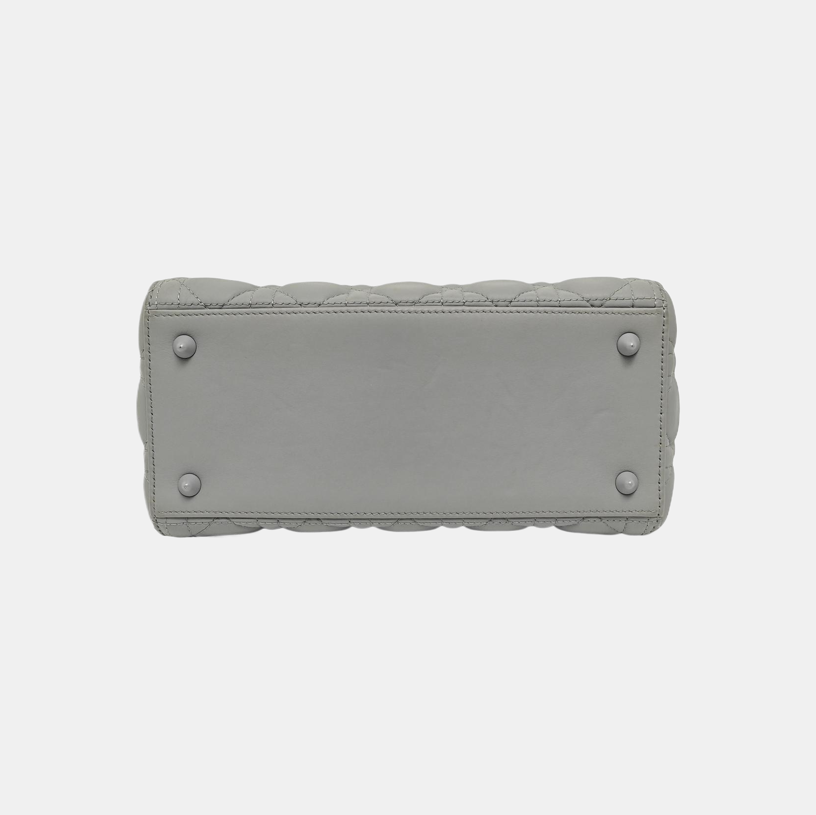 Lady Dior Medium Quilted Calfskin Gray