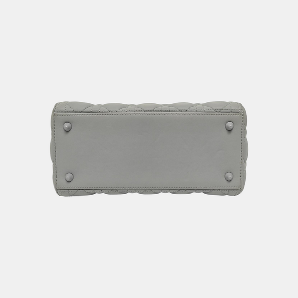 Lady Dior Medium Quilted Calfskin Gray