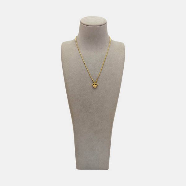 Authenticated pre-owned  DIOR Oblique Gold-tone Metal Necklace - Necklace at Looply