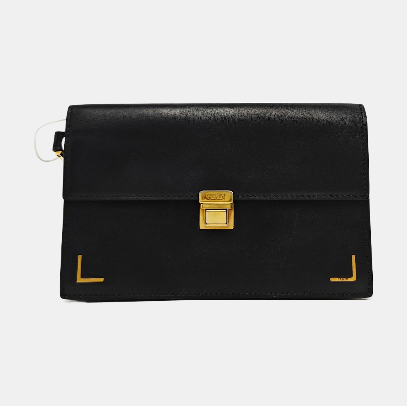 Calfskin Top Handle Bag Black