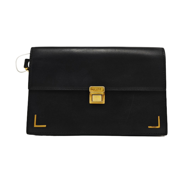 Calfskin Top Handle Bag Black