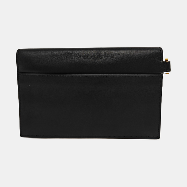 Calfskin Top Handle Bag Black