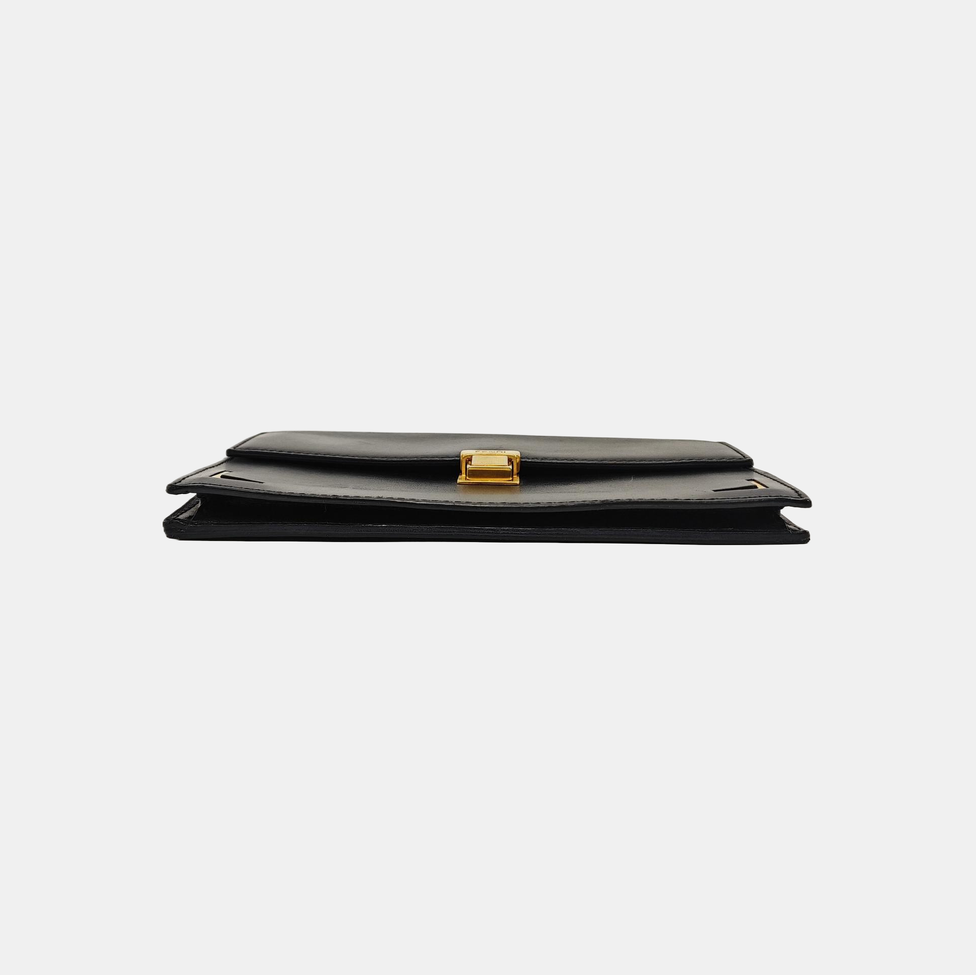 Calfskin Top Handle Bag Black