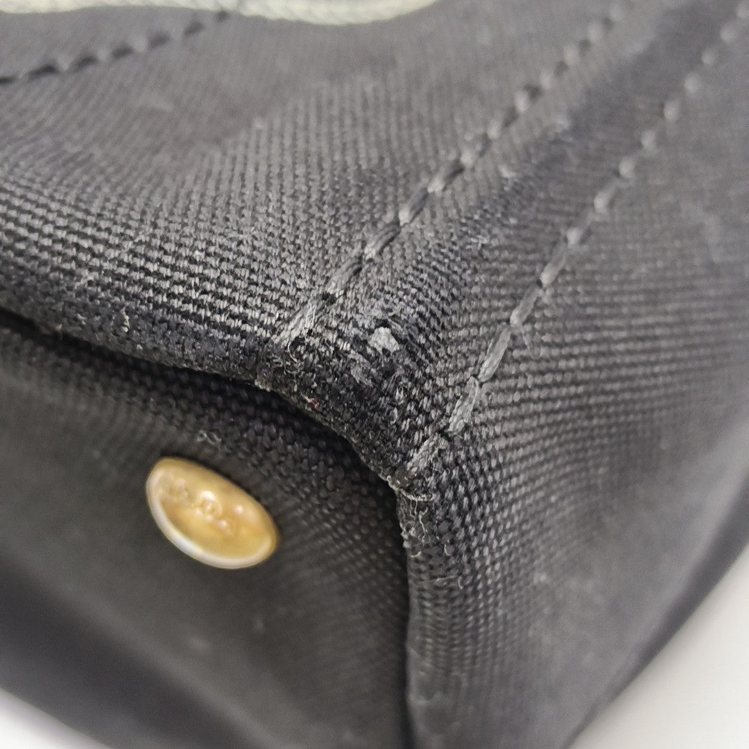 Denim Quilted Canvas Black