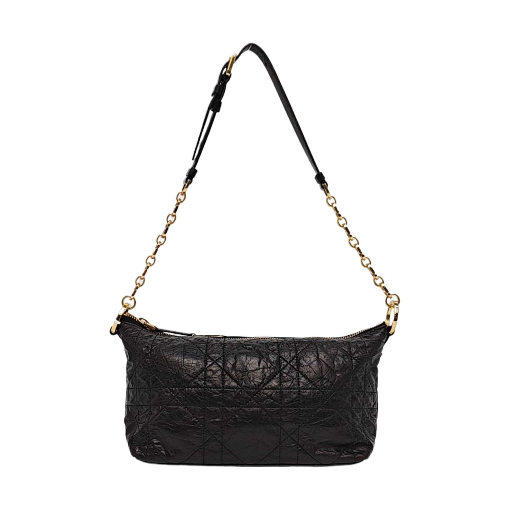 Diorstar Hobo Cannage Calfskin Black