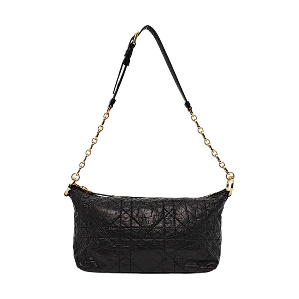 Diorstar Hobo Cannage Calfskin Black