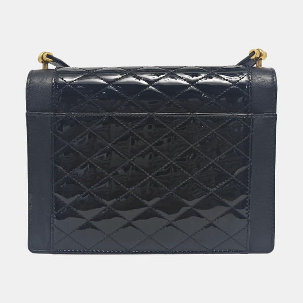 GABY Quilted Patent Leather Black
