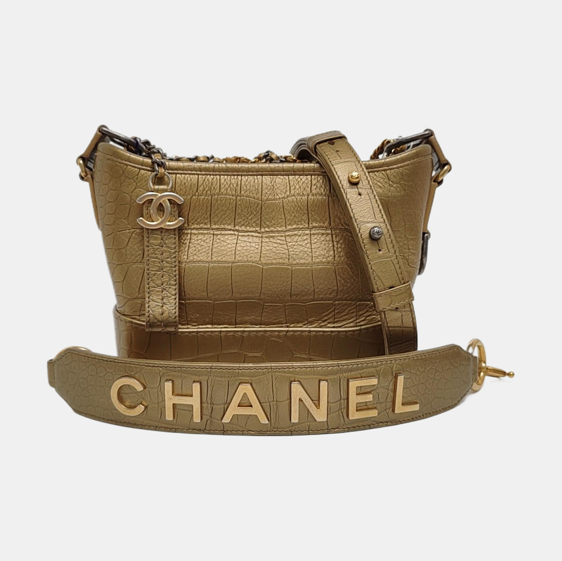 GABRIELLE Small Calfskin Gold