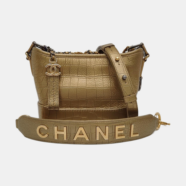 GABRIELLE Small Calfskin Gold