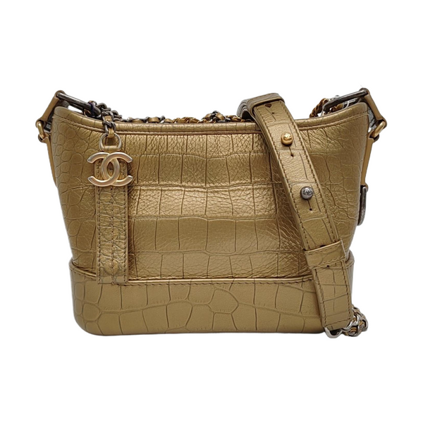 GABRIELLE Small Calfskin Gold