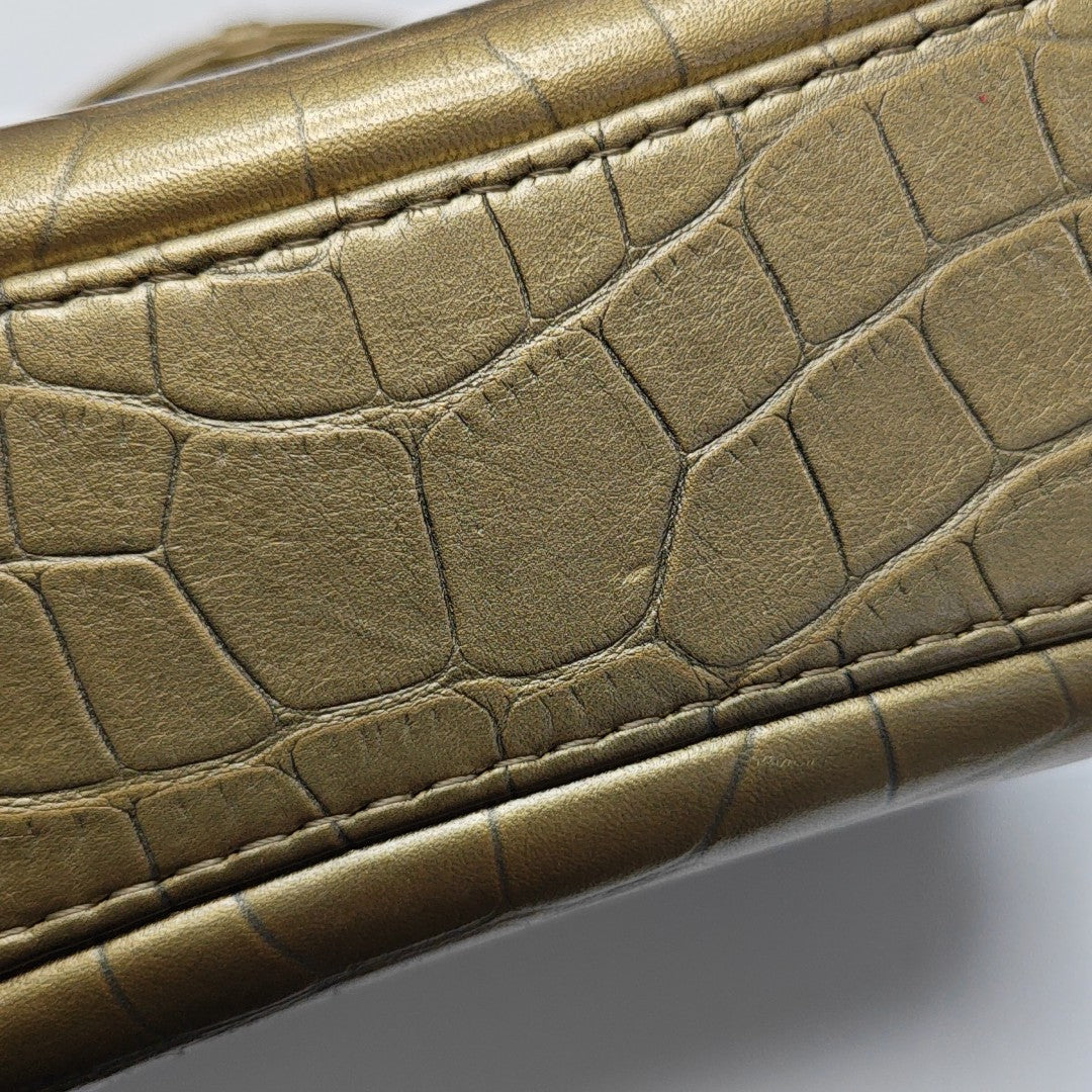 GABRIELLE Small Calfskin Gold
