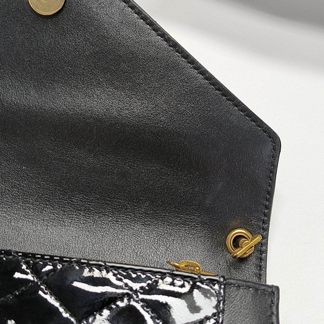GABY Quilted Patent Leather Black