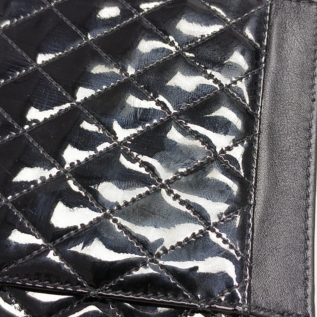GABY Quilted Patent Leather Black