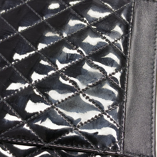 GABY Quilted Patent Leather Black