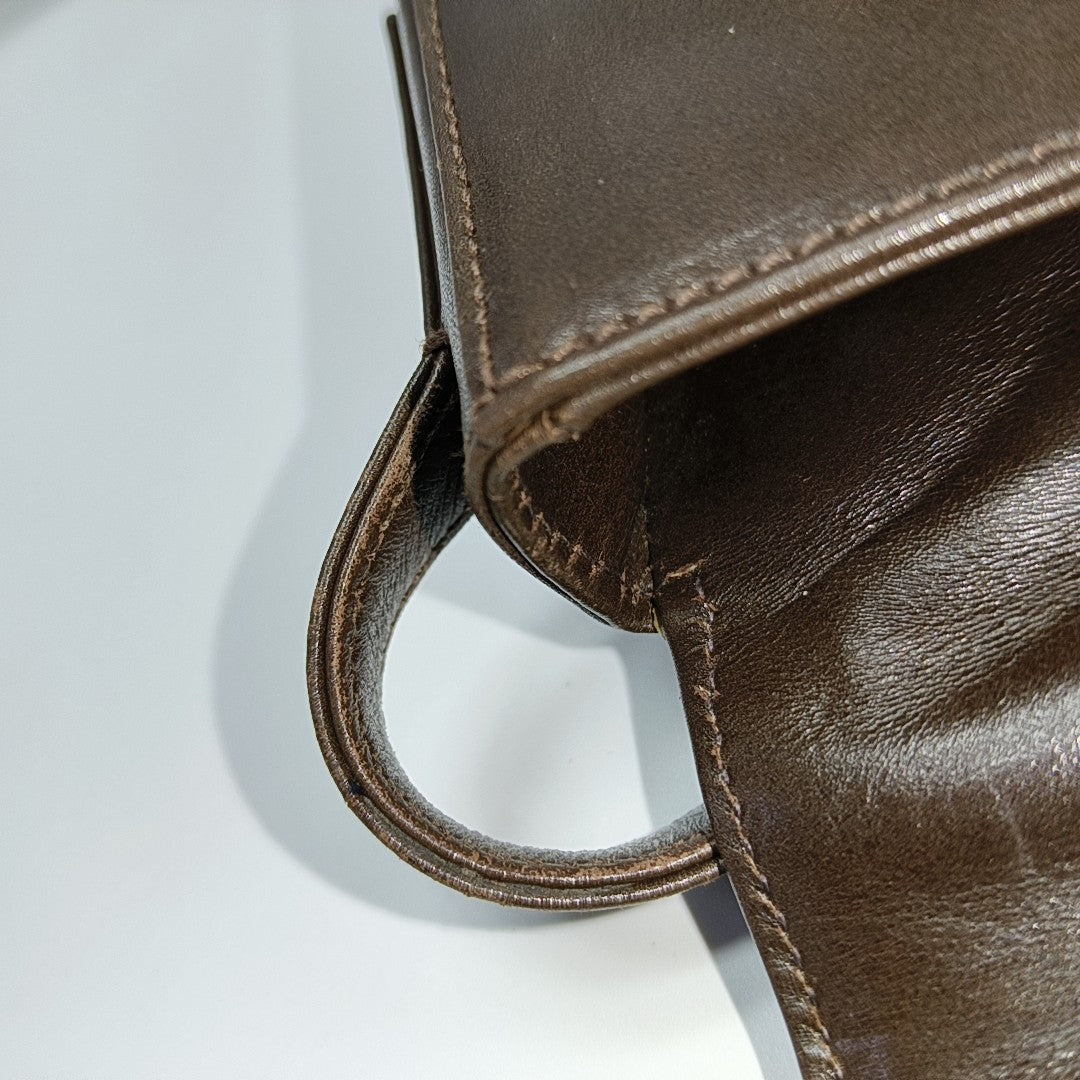 Calfskin Shoulder Bag Brown