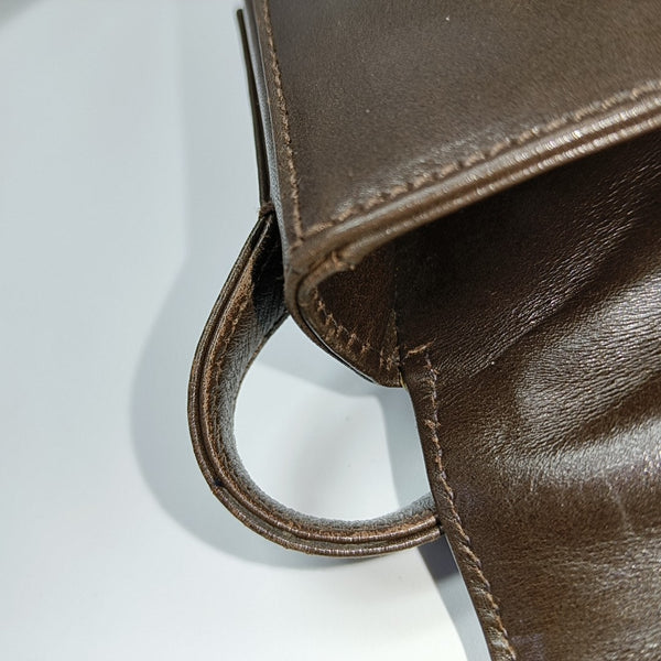 Calfskin Shoulder Bag Brown