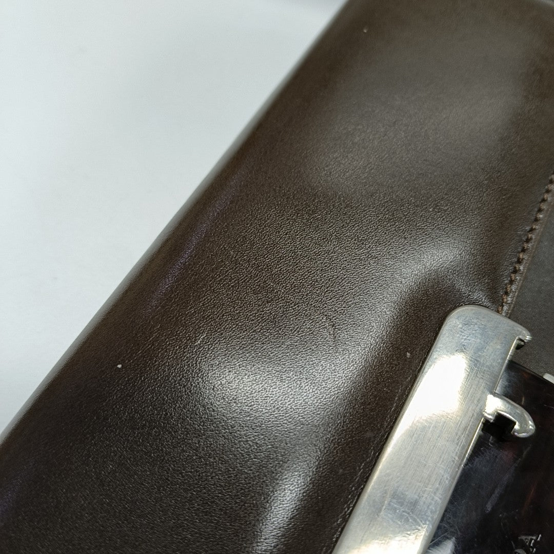 Calfskin Shoulder Bag Brown