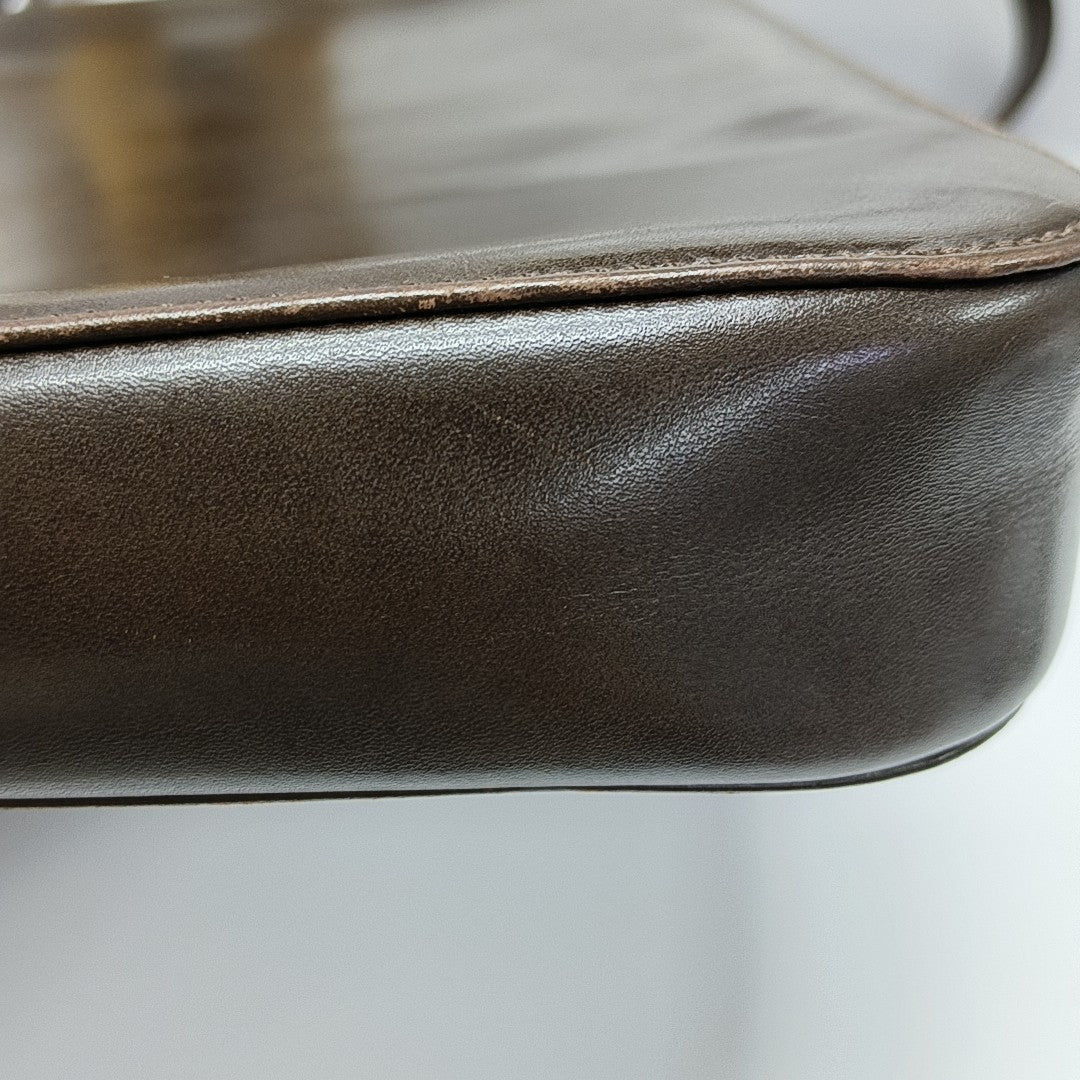 Calfskin Shoulder Bag Brown