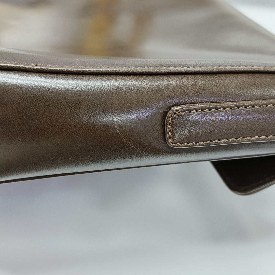 Calfskin Shoulder Bag Brown
