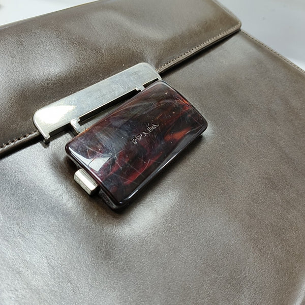 Calfskin Shoulder Bag Brown
