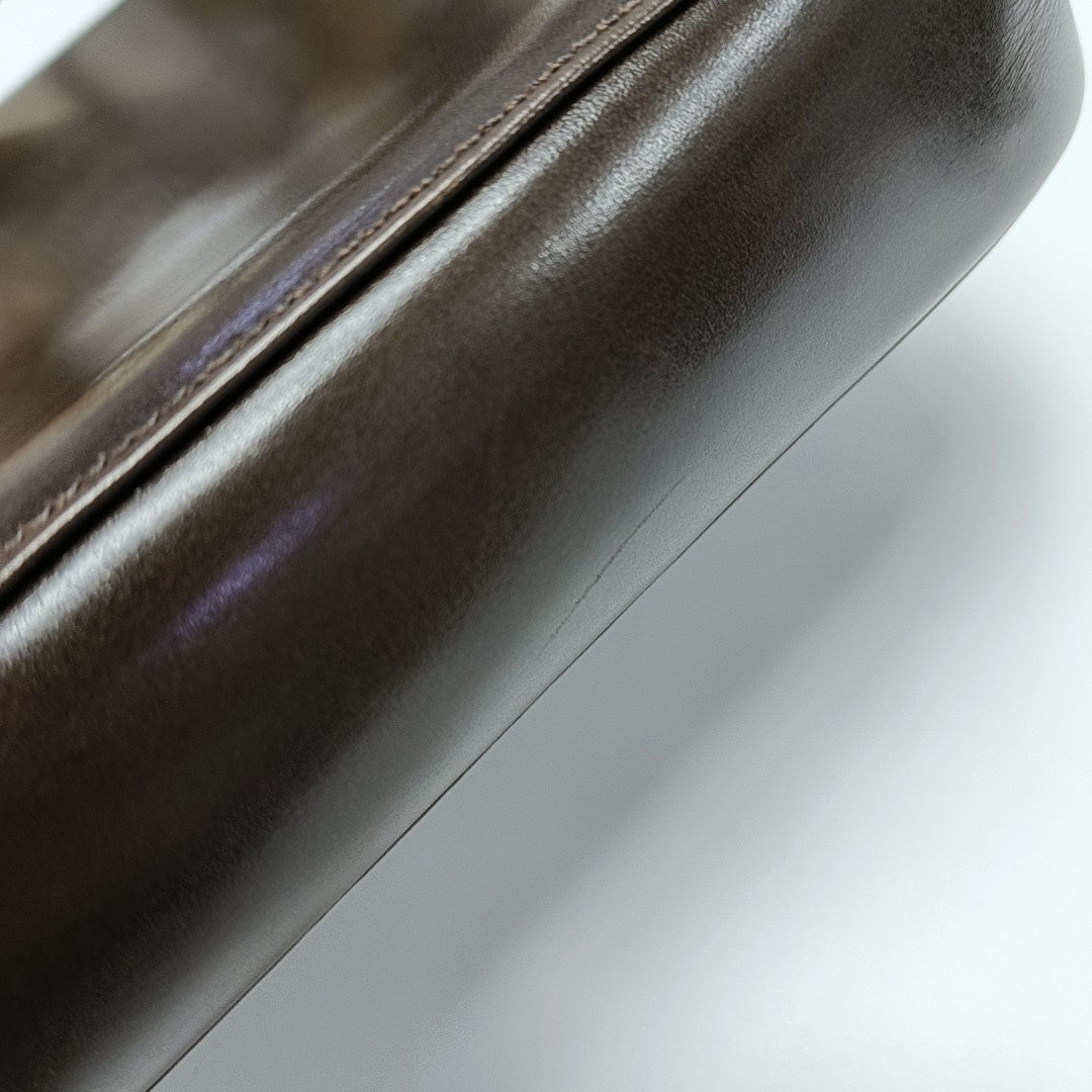 Calfskin Shoulder Bag Brown