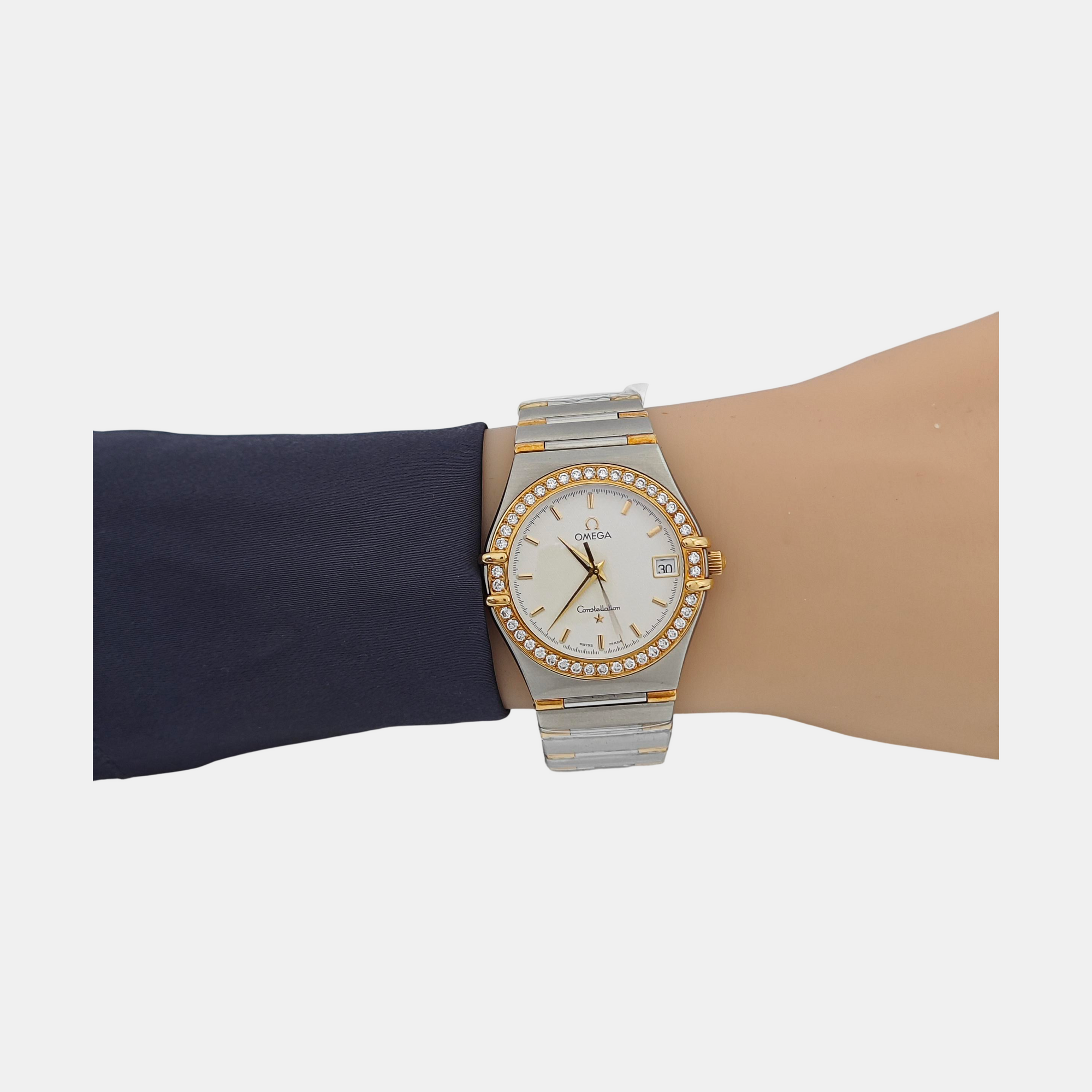 33.5mm White Quartz Watch