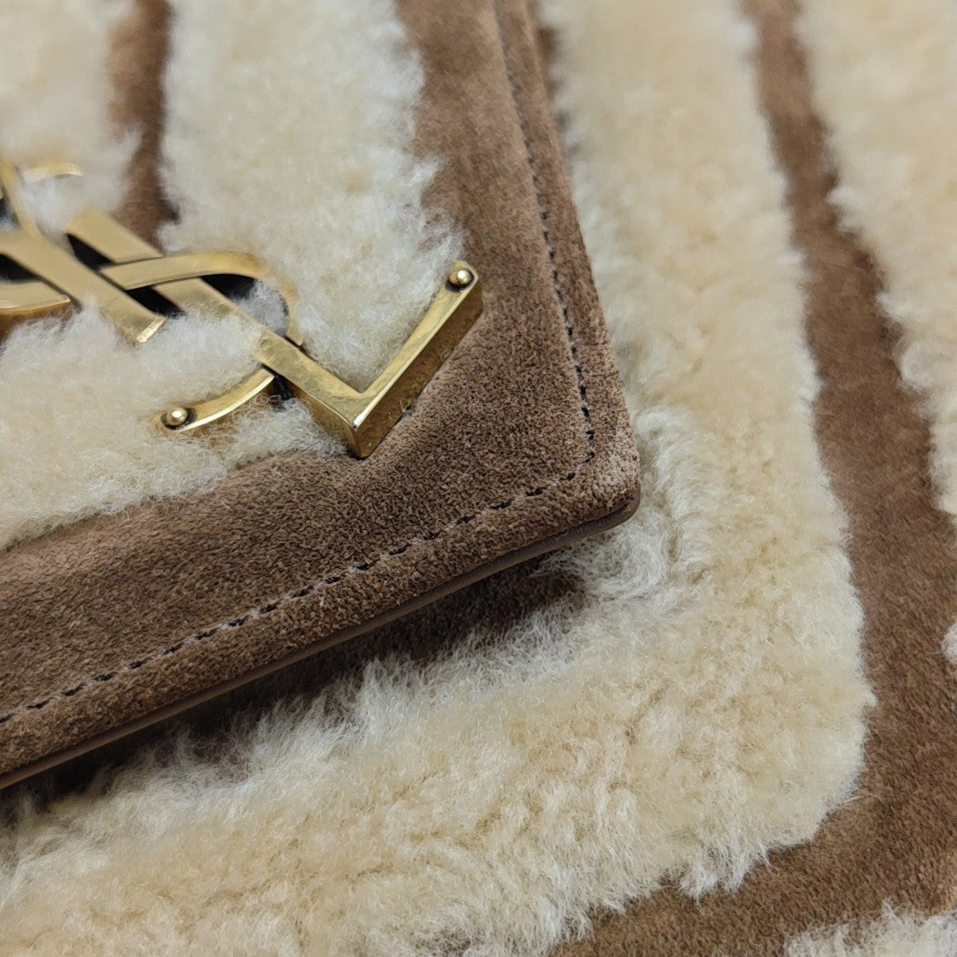 COLLEGE Medium Chevron Suede Brown