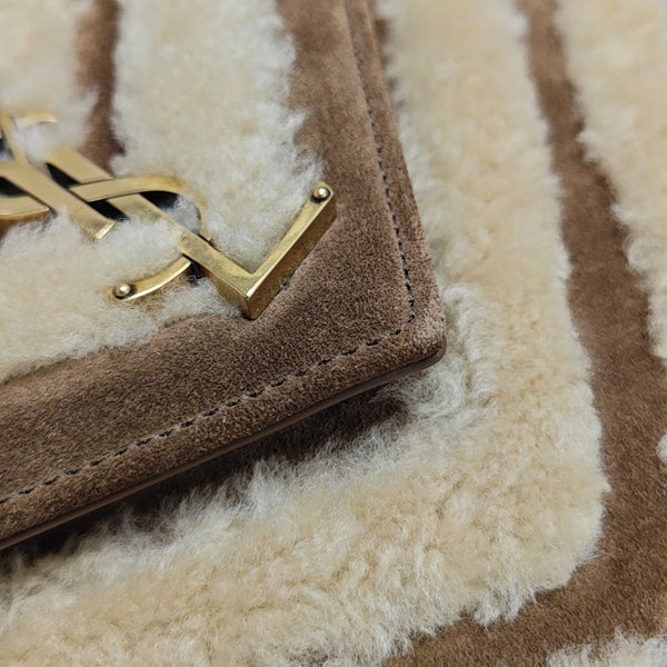 COLLEGE Medium Chevron Suede Brown