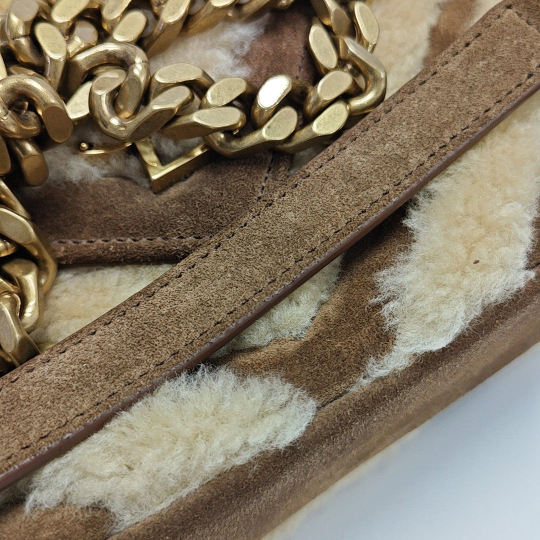 COLLEGE Medium Chevron Suede Brown
