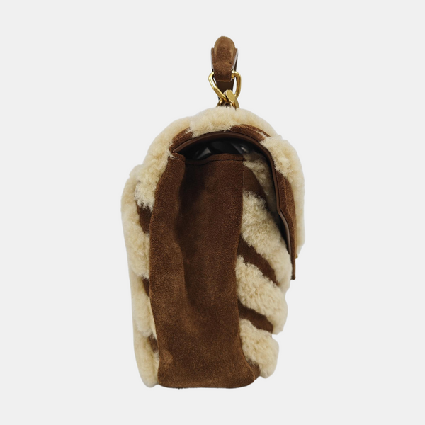 COLLEGE Medium Chevron Suede Brown