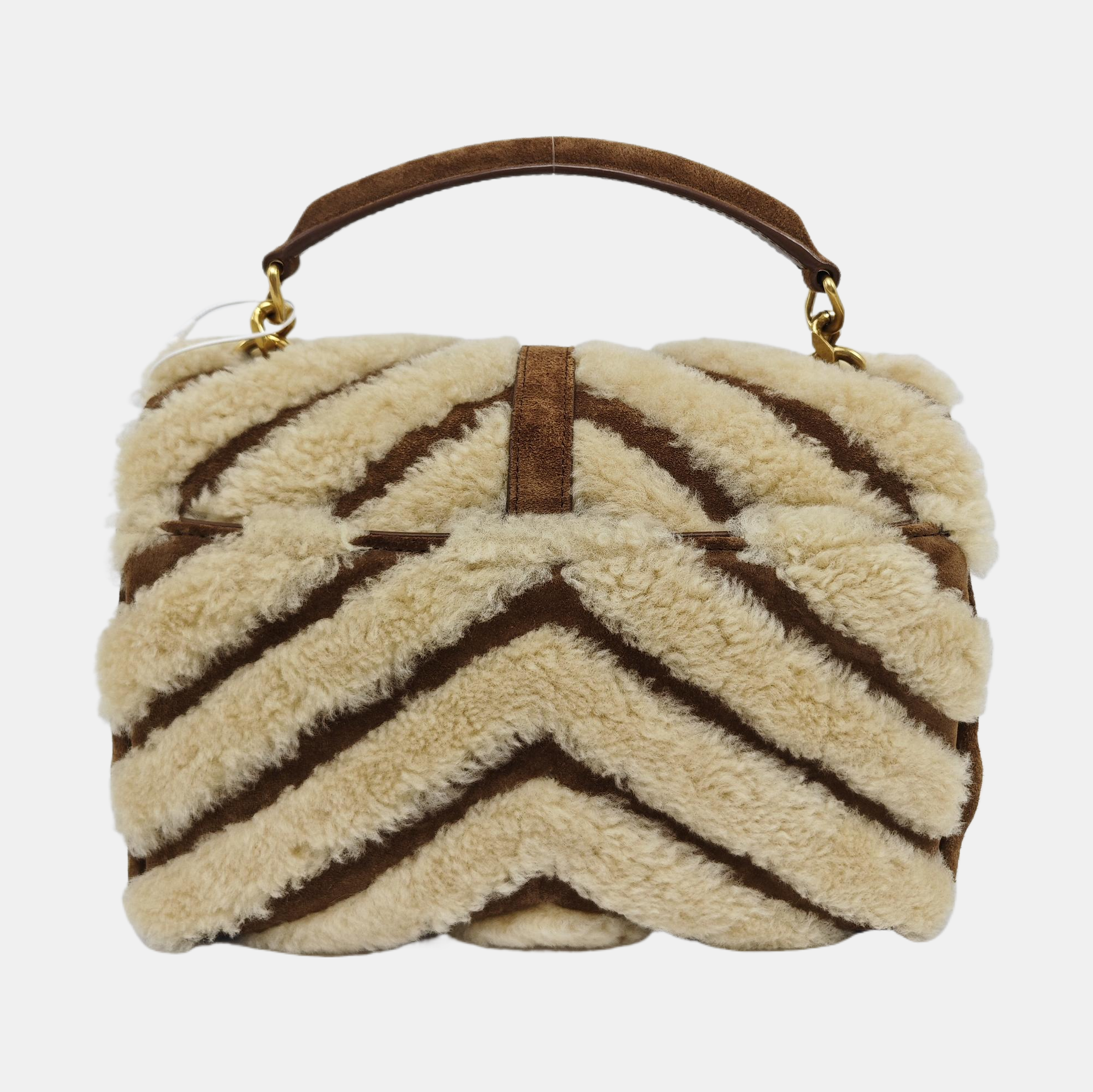 COLLEGE Medium Chevron Suede Brown