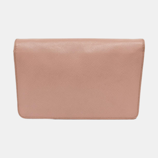 Saffiano Calfskin Crossbody Bag Pink