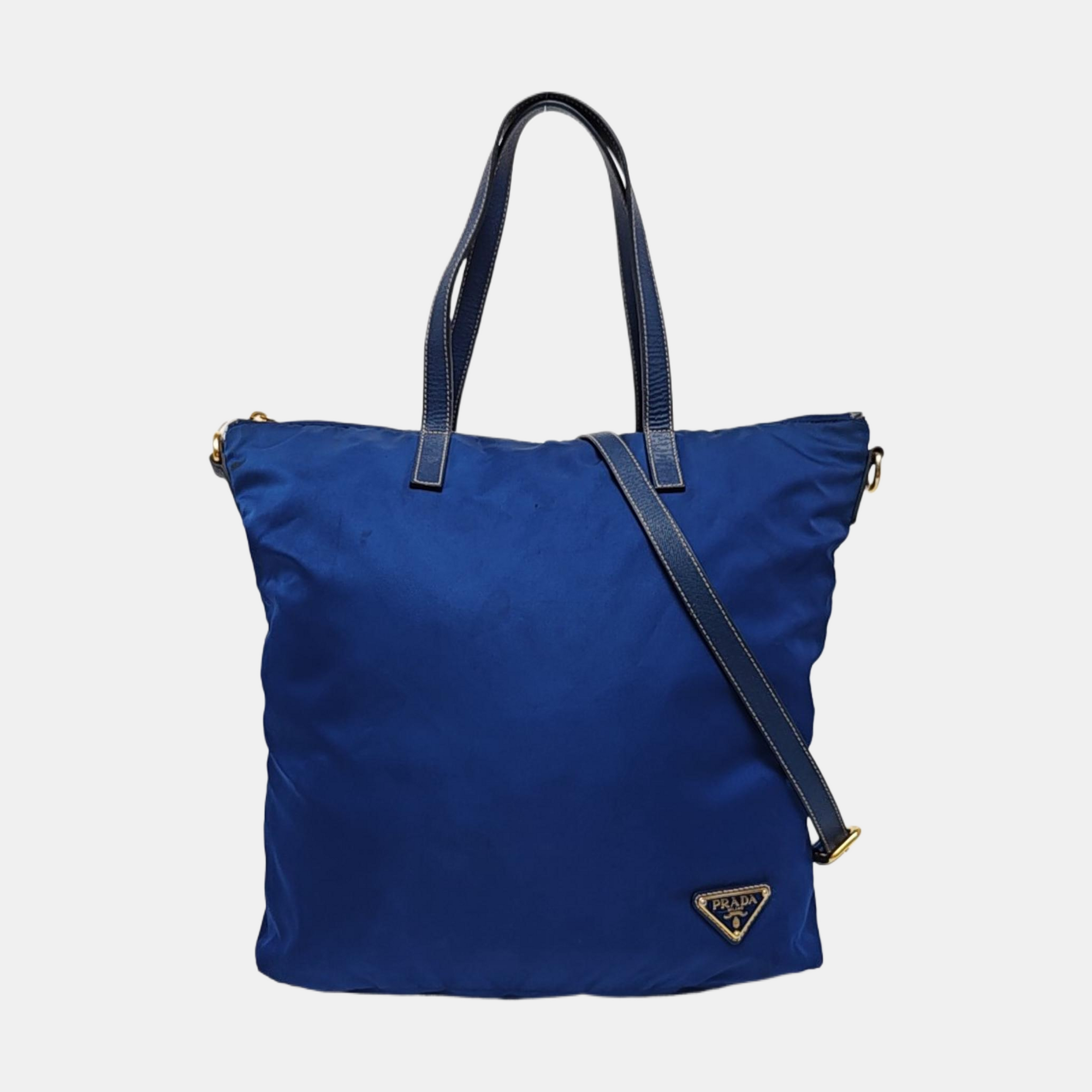 Nylon Tote Bag Blue