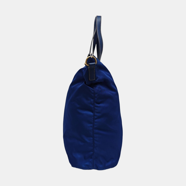 Nylon Tote Bag Blue