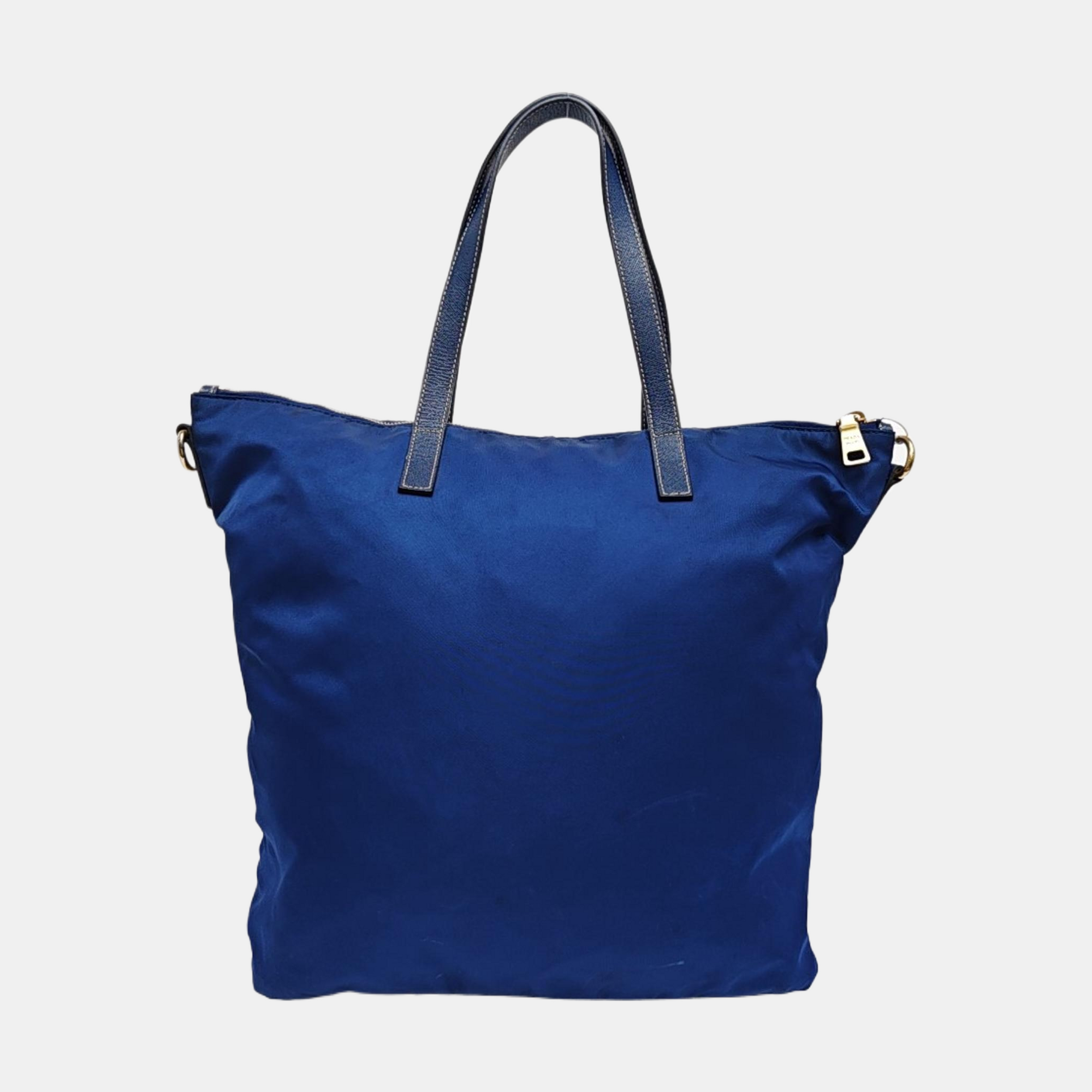 Nylon Tote Bag Blue