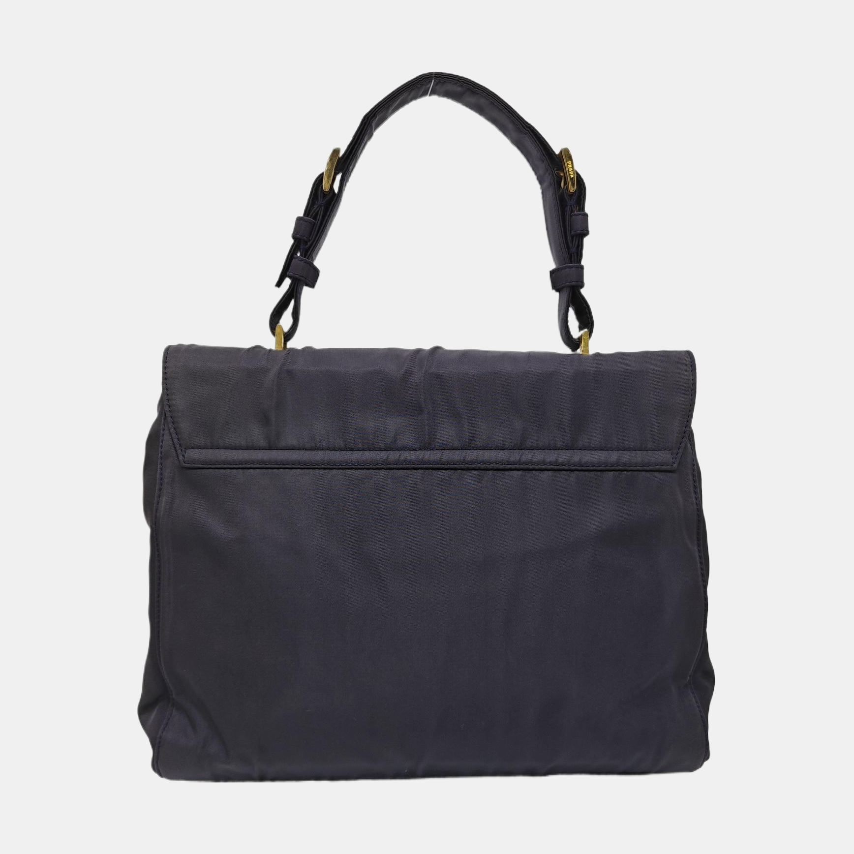 Nylon Top Handle Bag Blue