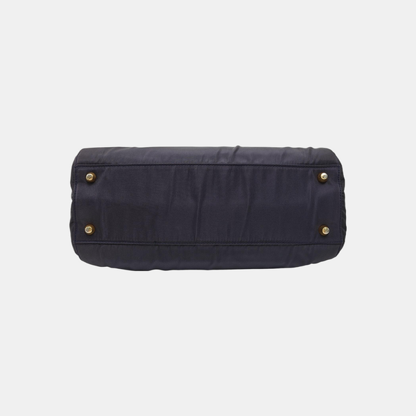Nylon Top Handle Bag Blue