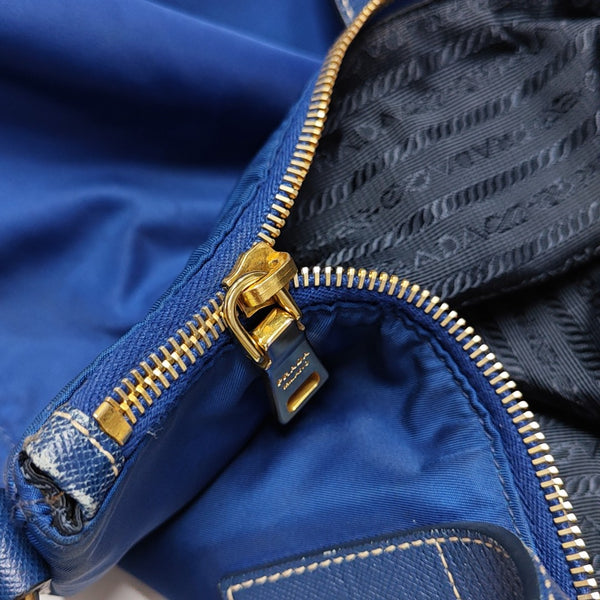 Nylon Tote Bag Blue